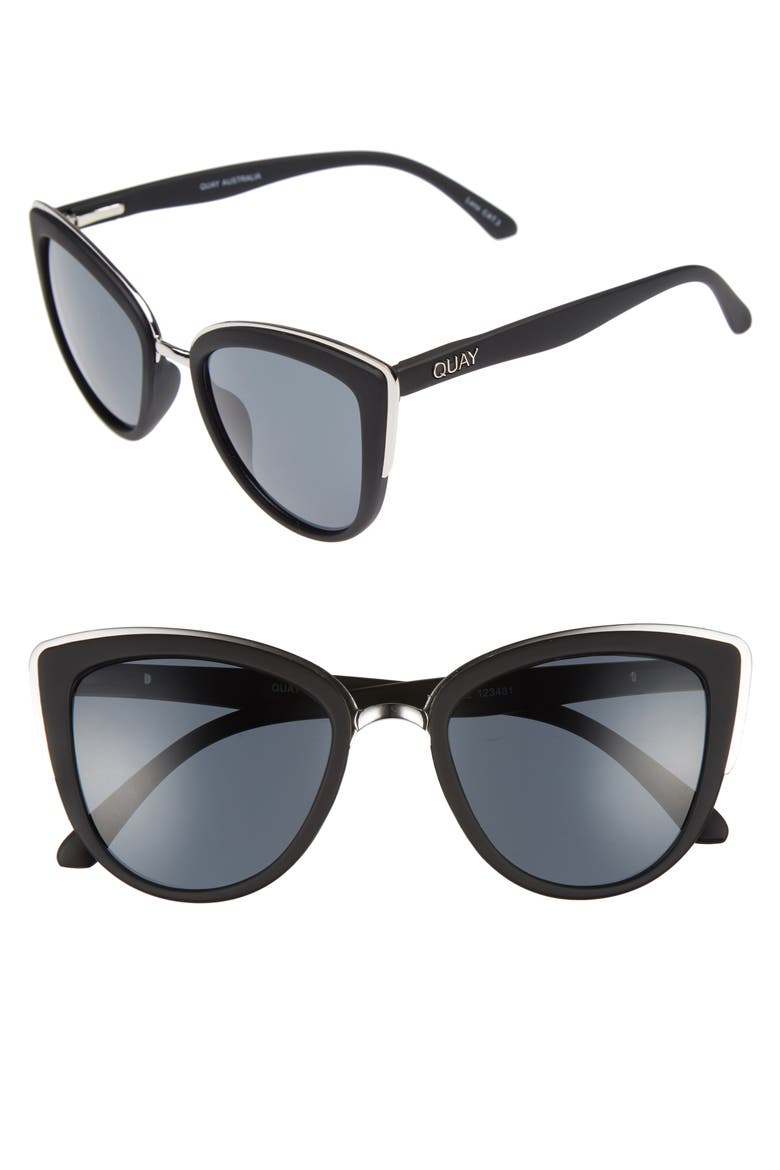 Australia 'My Girl' 50mm Cat Eye Sunglasses, Main, color, BLACK/ SMOKE LENS