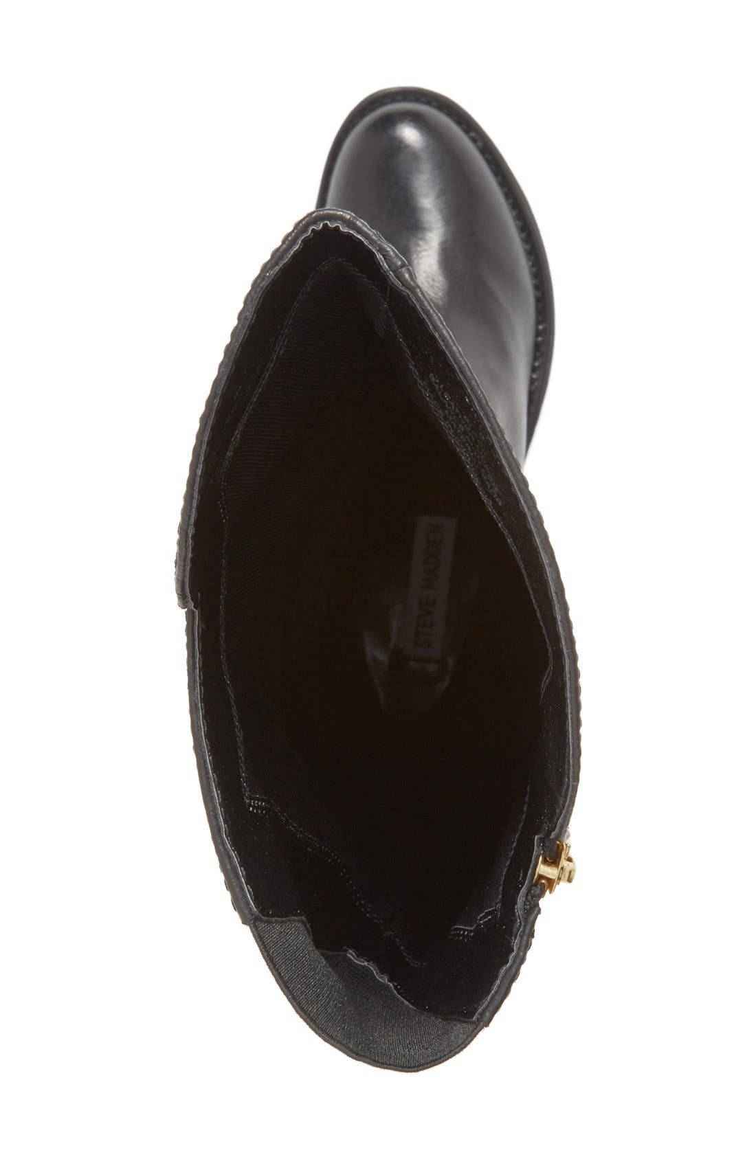 'Skippur' Over The Knee Boot, Alternate, color, BLACK LEATHER