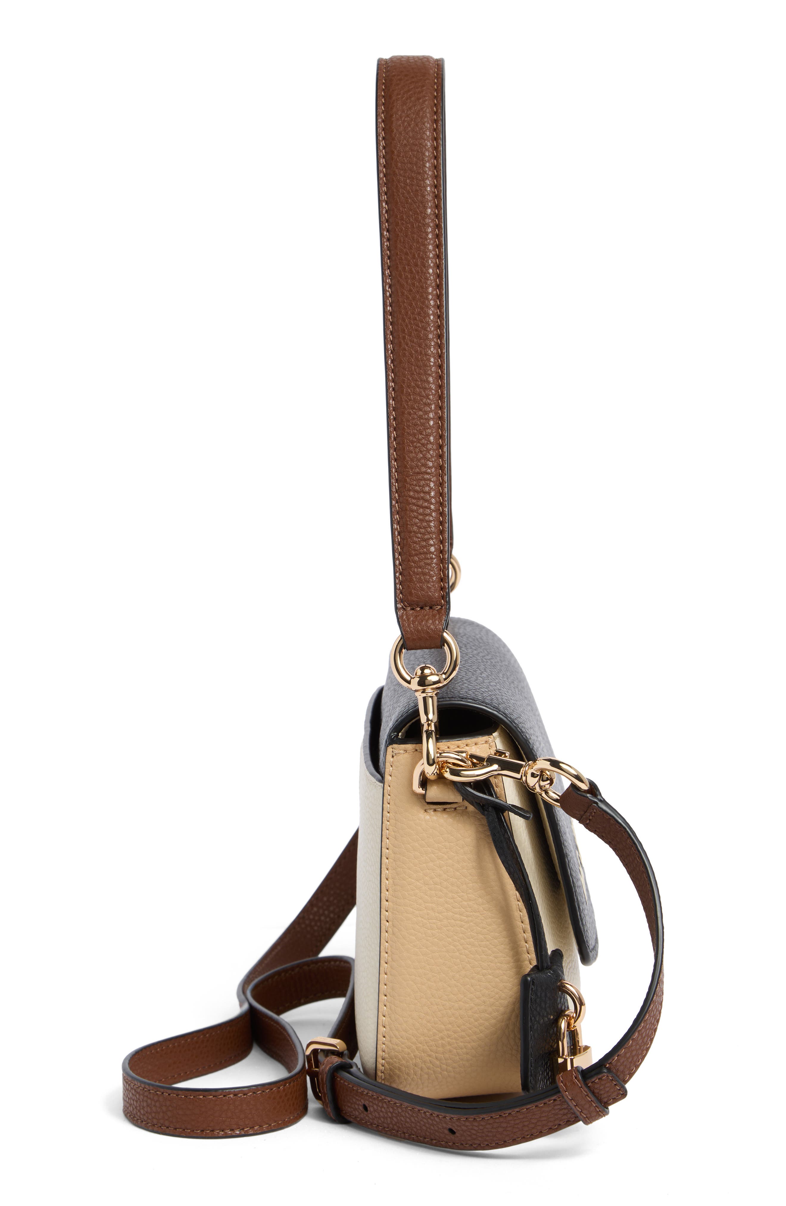 Marc Jacobs The Bold Saddle Leather Shoulder Bag, Alternate, color, Black Multi