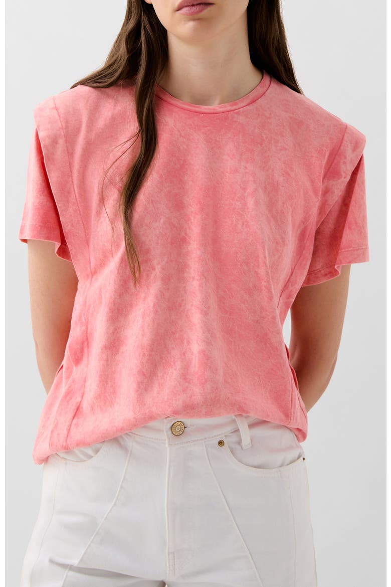Scmarble Tee, Main, color, Coral
