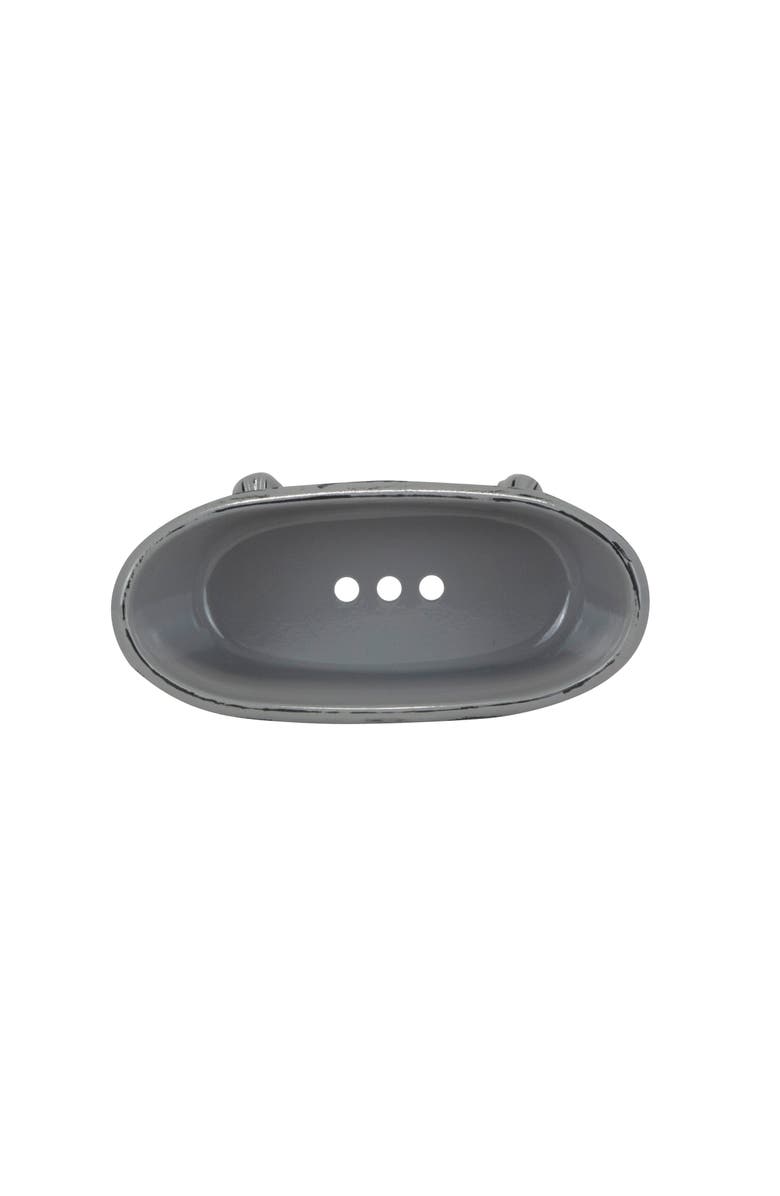 Foreside Home and Garden Enamel Bathtub Soap Dish, Alternate, color, Gray