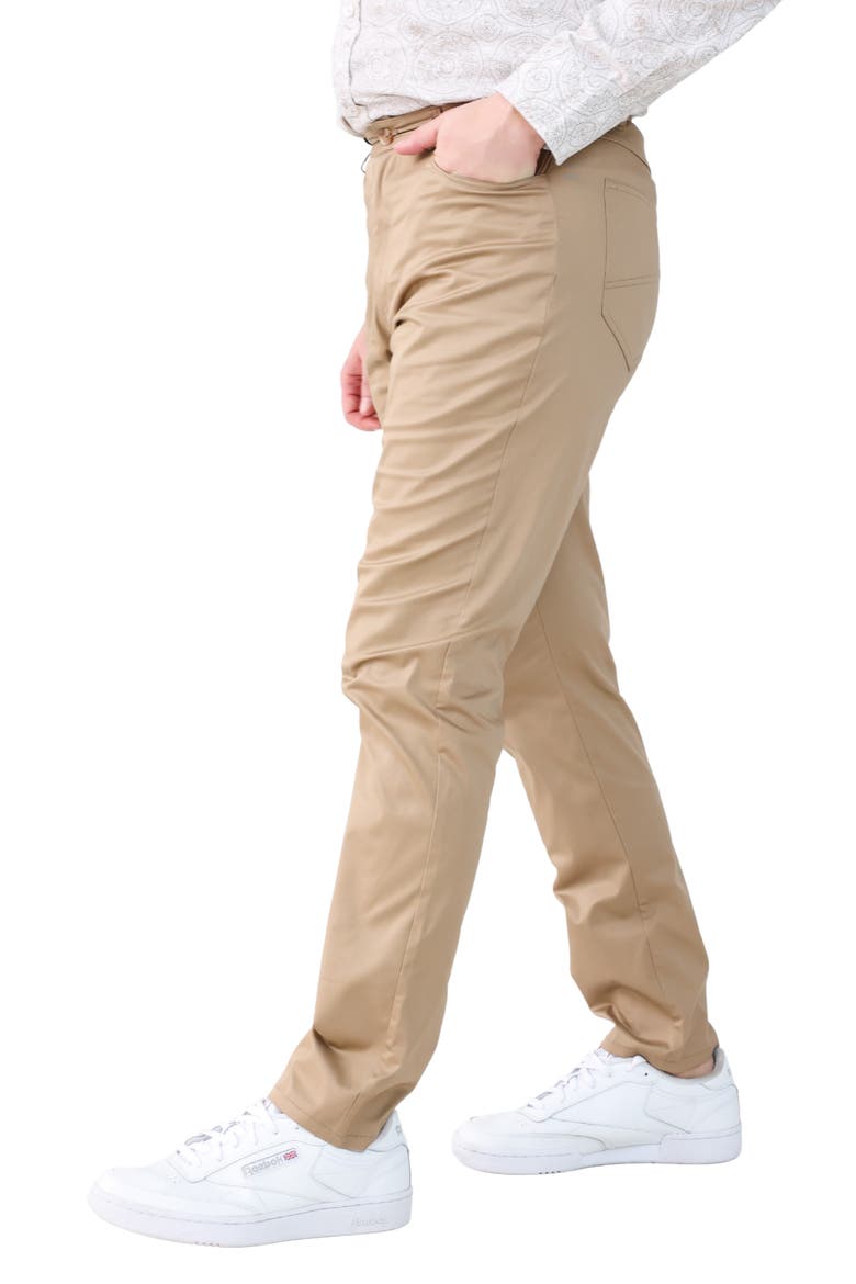 Stretch Cotton Chino Pants, Alternate, color, KHAKI