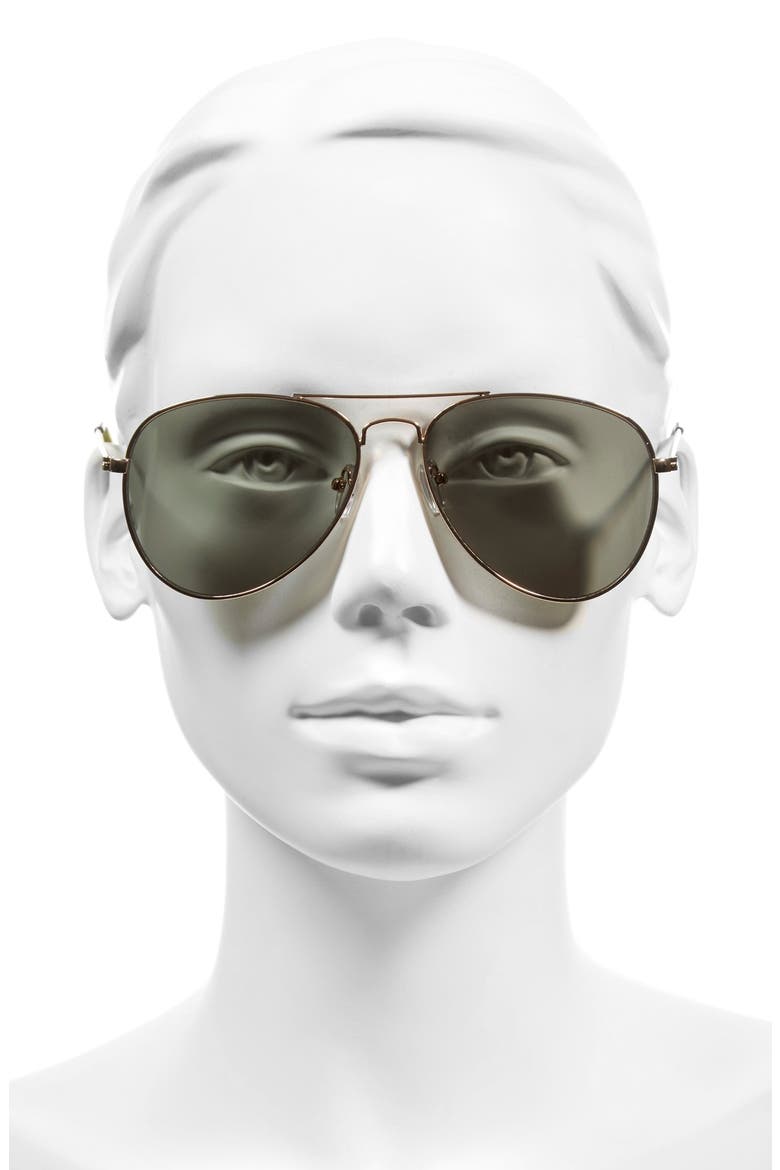 'Chris' 57mm Sunglasses, Alternate, color, GOLD