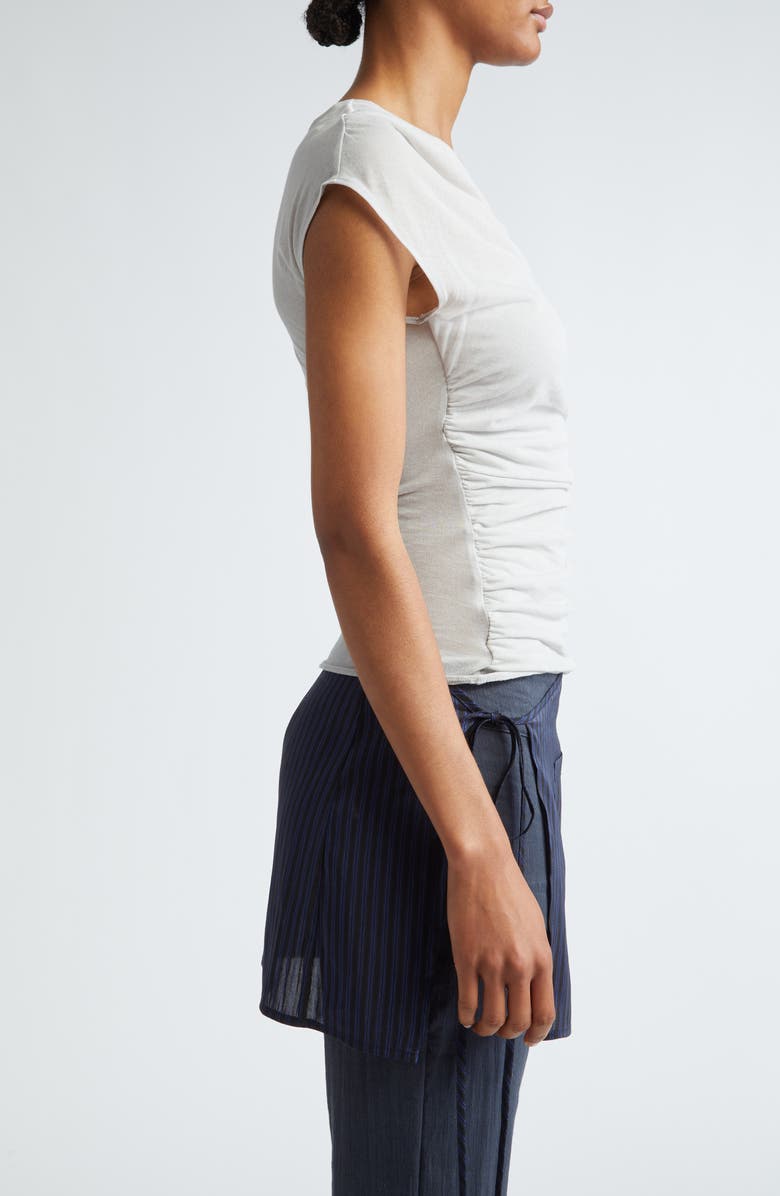 Paloma Wool Saudade Surplice Ruched Knit Top, Alternate, color, 