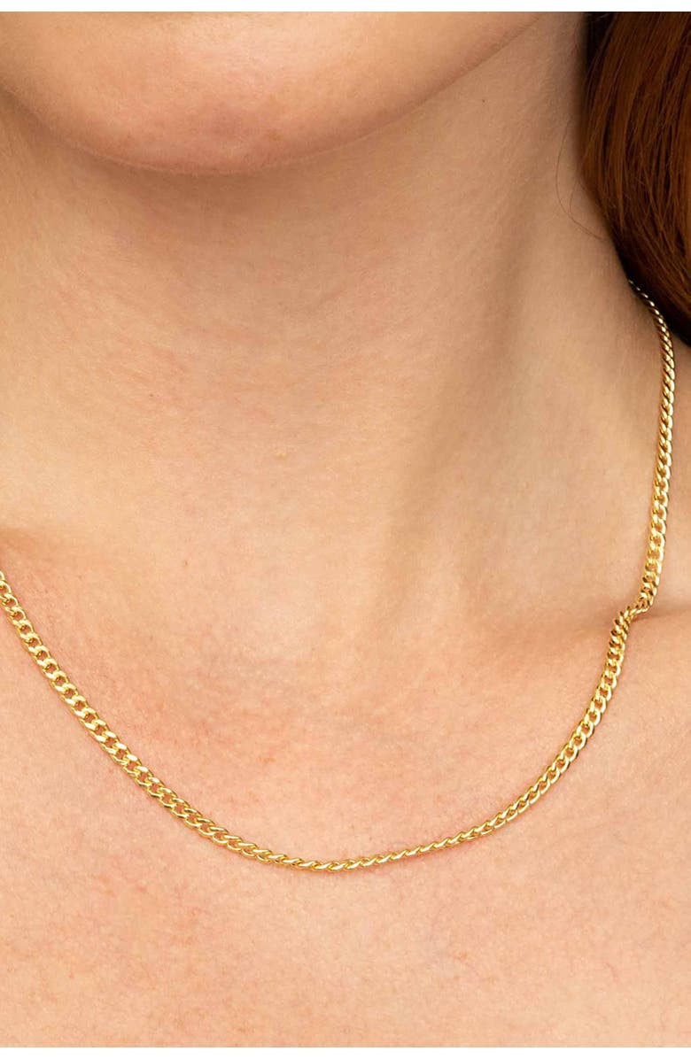 Oradina 14K Gold Estate Cuban Necklace, Alternate, color, Yellow Gold