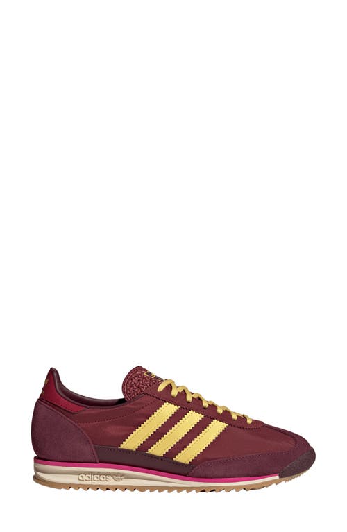 Adidas Originals Sl 72 Og Sneakers In Bordeaux Suede And Fabric In Red