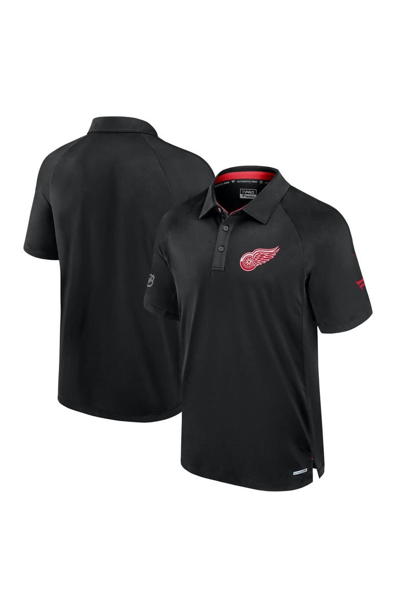 FANATICS Men's Fanatics  Black Detroit Red Wings Authentic Pro Rink Polo, Alternate, color, 
