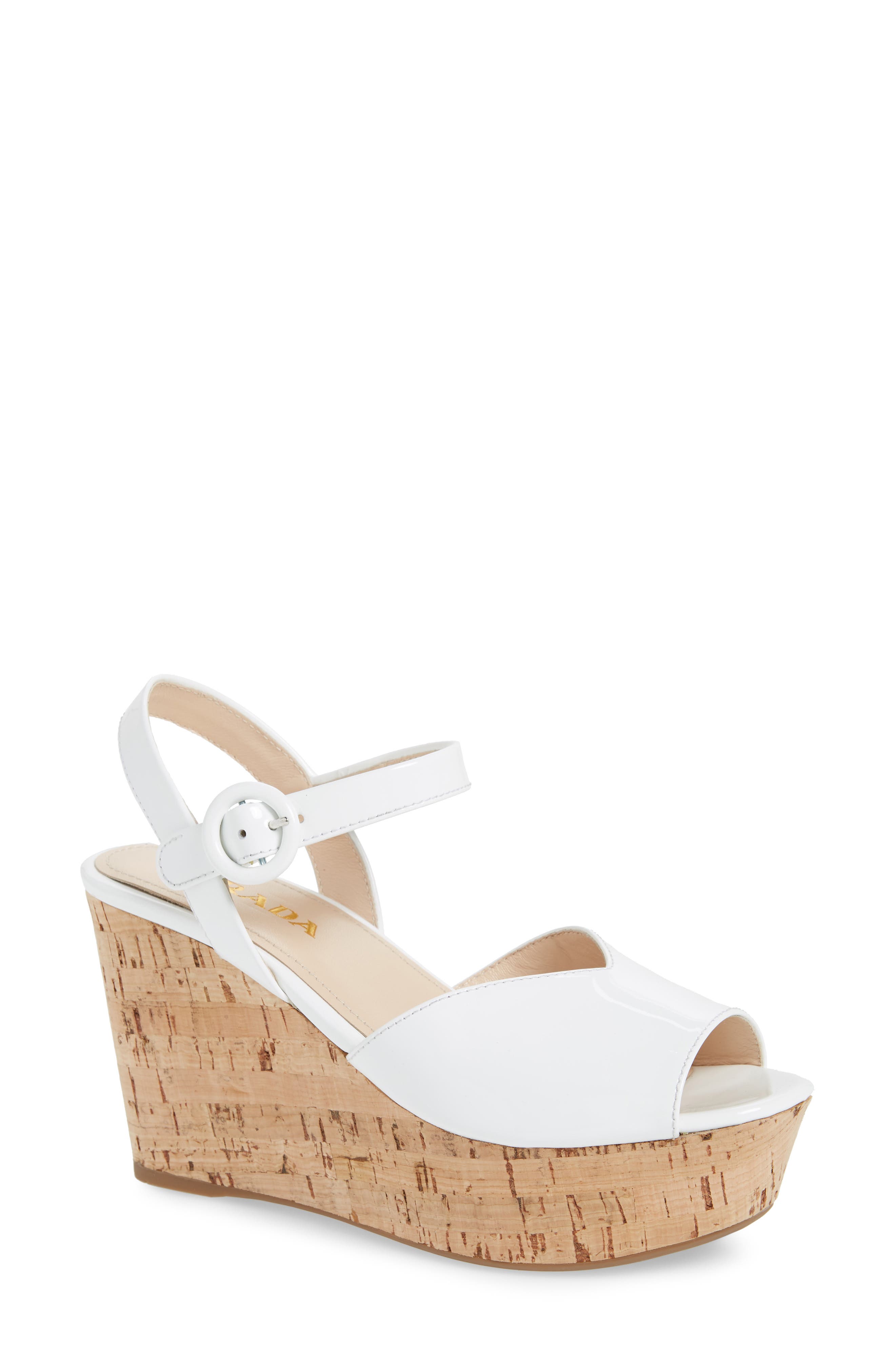 Prada Wedge Platform Sandal, Main, color, 