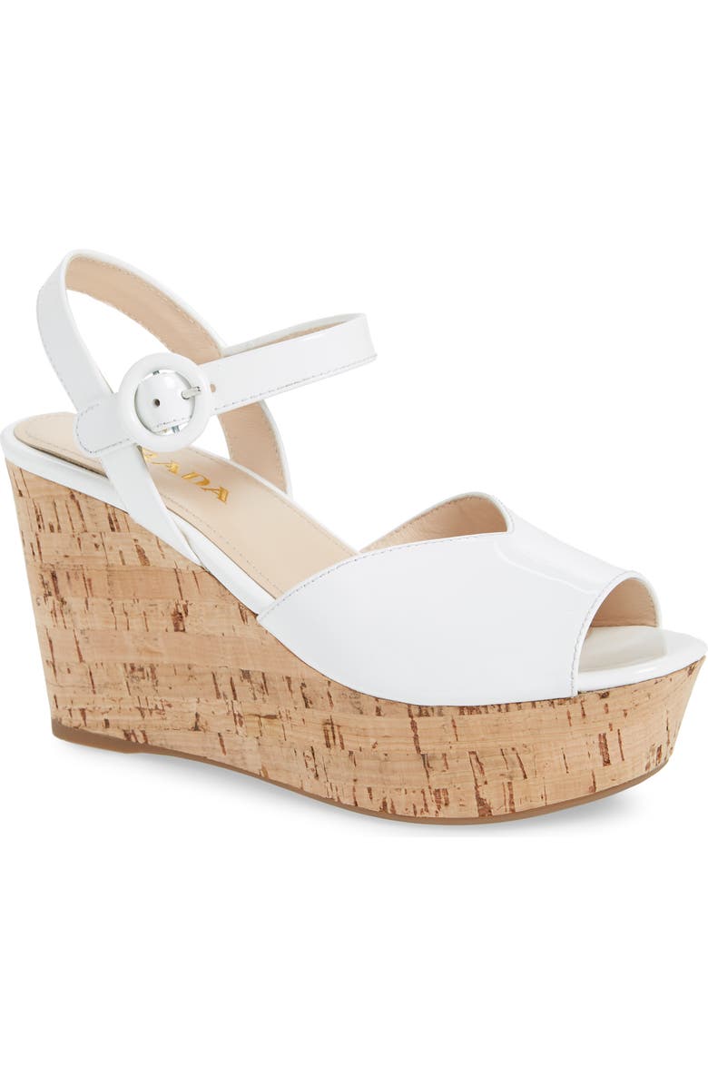 Prada Wedge Platform Sandal, Main, color,