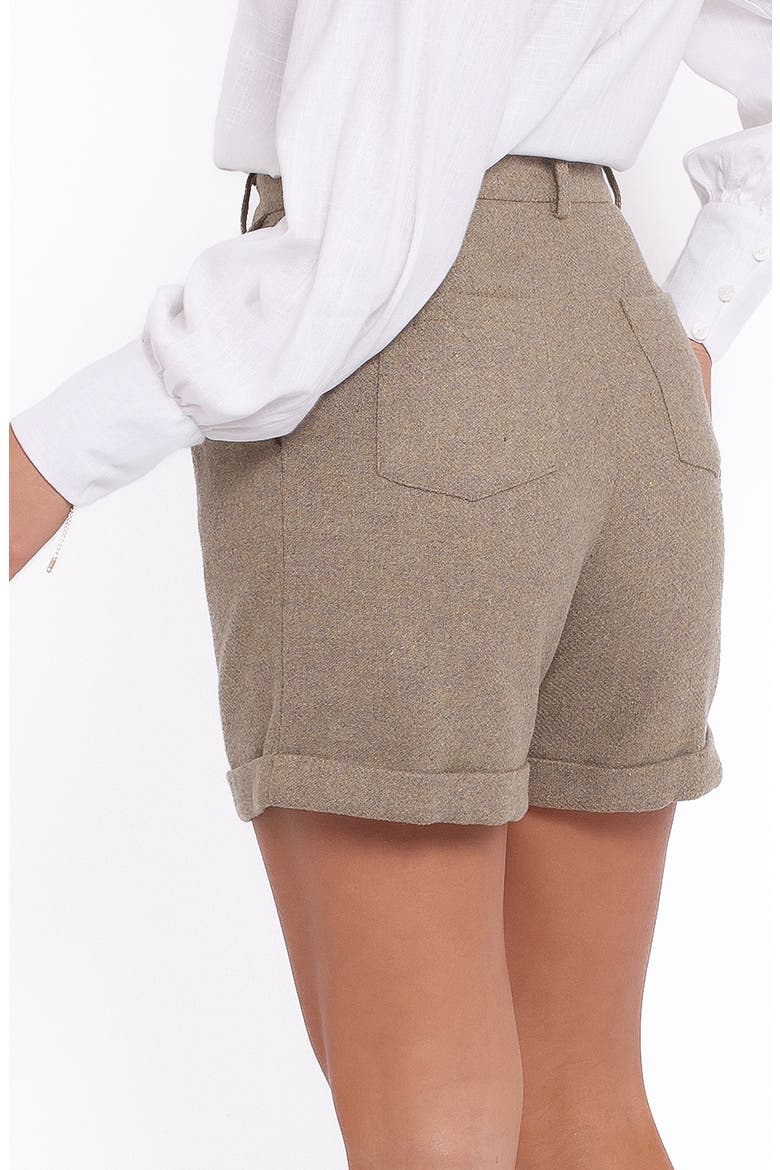 Denise Tailored Shorts, Alternate, color, TAUPE