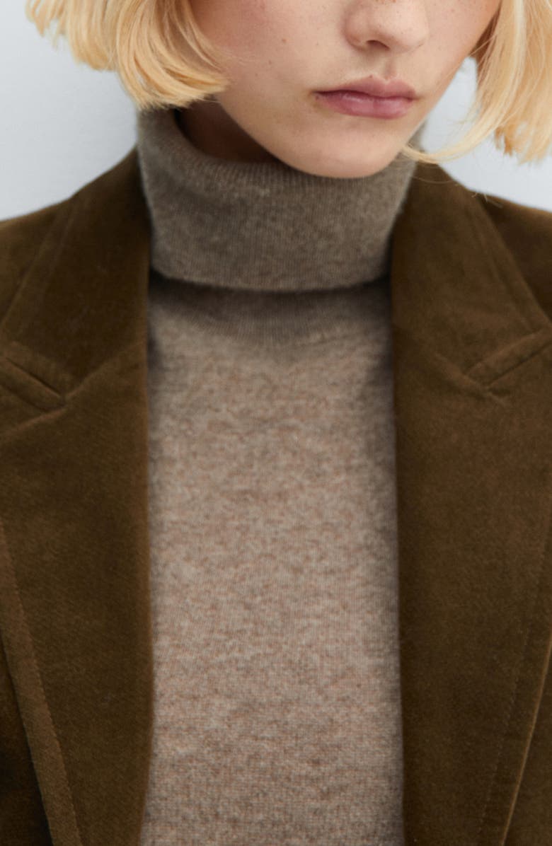 MANGO Velour Blazer, Alternate, color, 