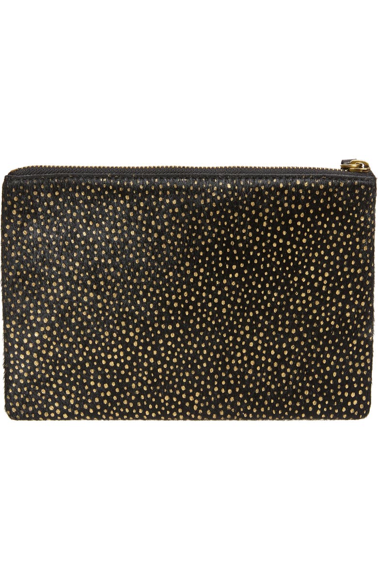 Madewell The Leather Pouch Clutch: Painted Leopard Genuine Calf Hair Edition, Alternate, color,