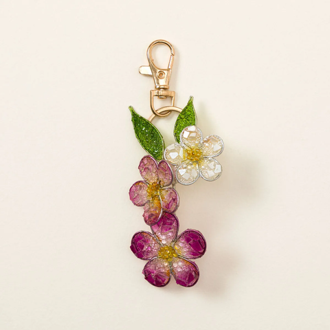 Handmade Wildflower Bag Charm