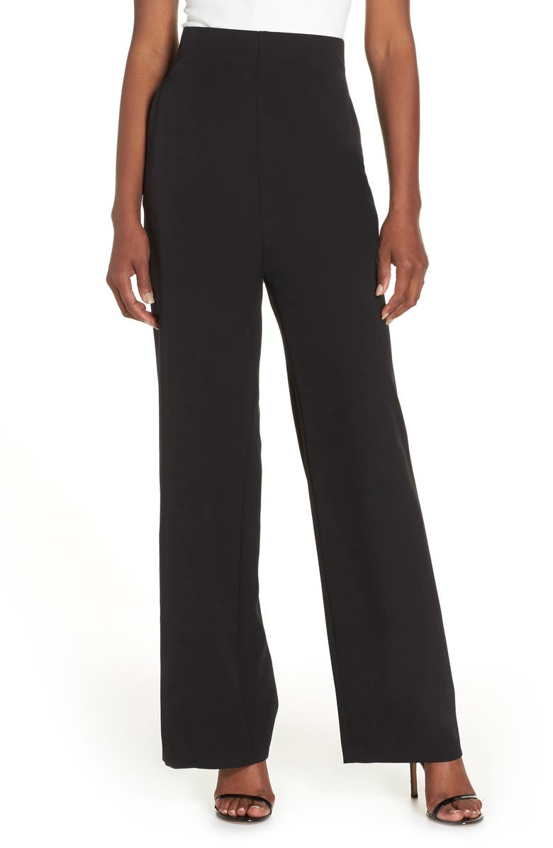 Eliza J High Waist Straight Leg Pants, Main, color, 