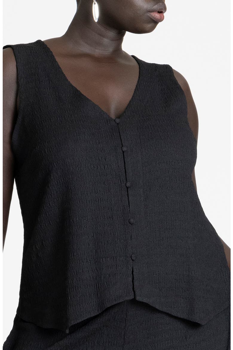 Textured Vest, Main, color, BLACK ONYX