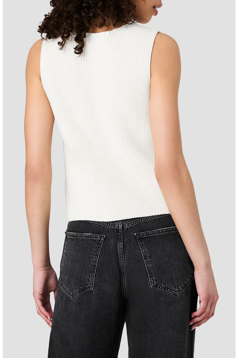 Mozart Rib V-Neck Vest, Alternate, color, PORCELAIN CREAM