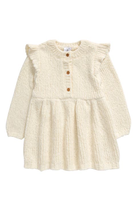 Cozy Sparkle Long Sleeve Knit Dress (Baby)