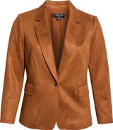 Tahari ASL Faux Suede Blazer
