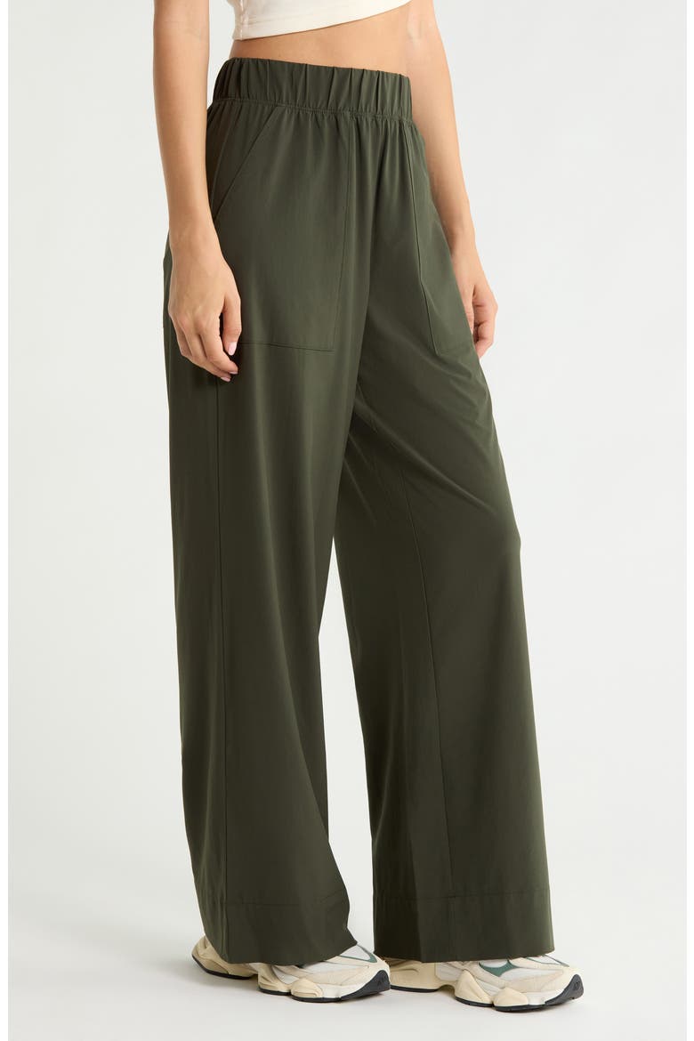 Wide Leg Utility Pants, Alternate, color, OLIVE INK