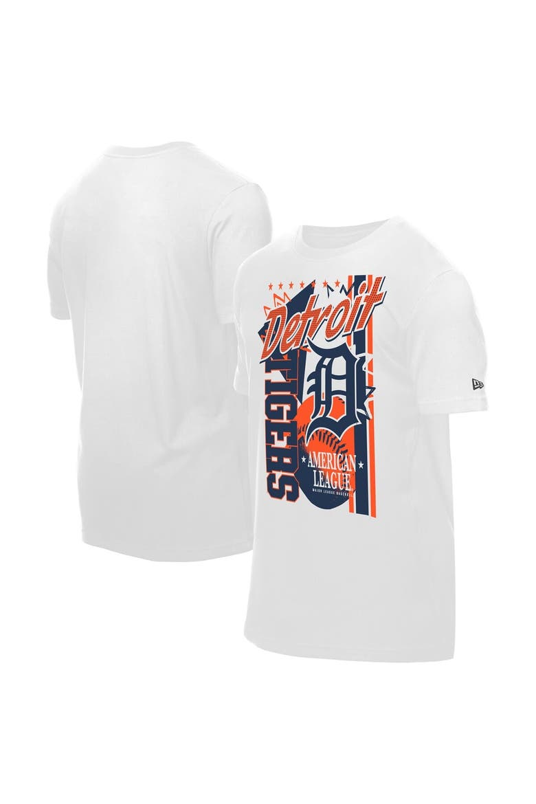Men's New Era White Detroit Tigers Big Graphic Domestic T-Shirt, Main, color, White