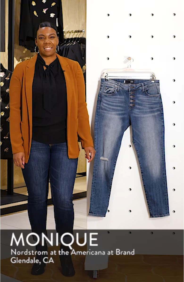 Donna Ripped High Waist Ankle Skinny Jeans, sales video thumbnail