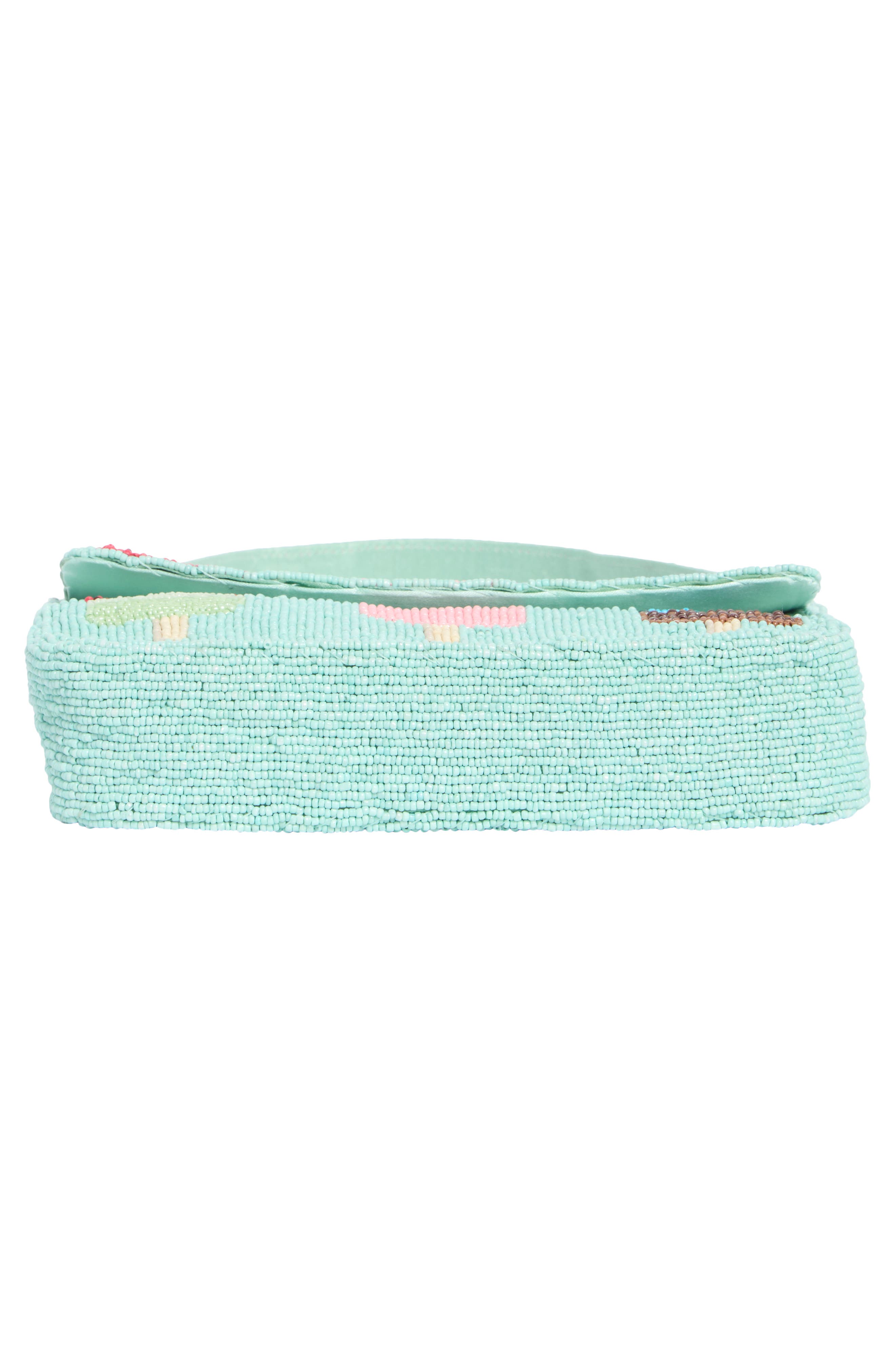 Collection XIIX Beaded Ice Cream Pops Baguette Shoulder Bag, Alternate, color, Seafoam Multi