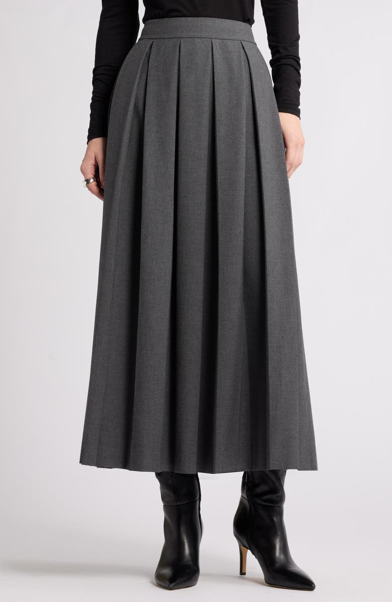 Nordstrom Pleated Midi Skirt, Main, color, 