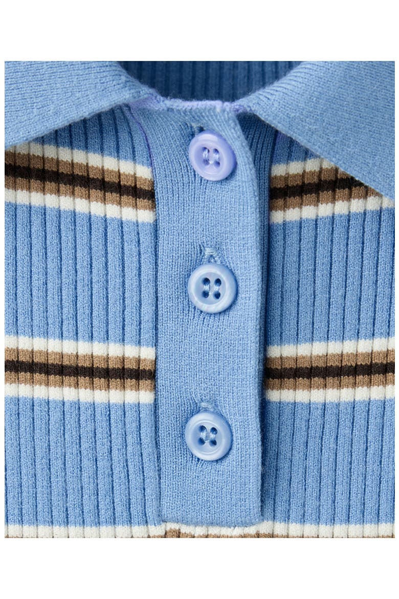 Stripe Rib Polo Vest, Alternate, color, BLUE