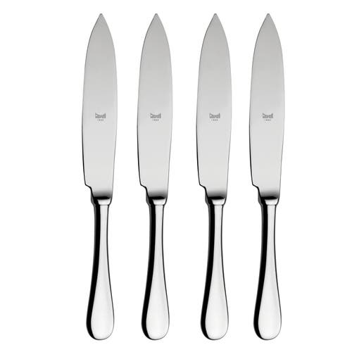 Mepra Happy American Steak Knives Set In Silver