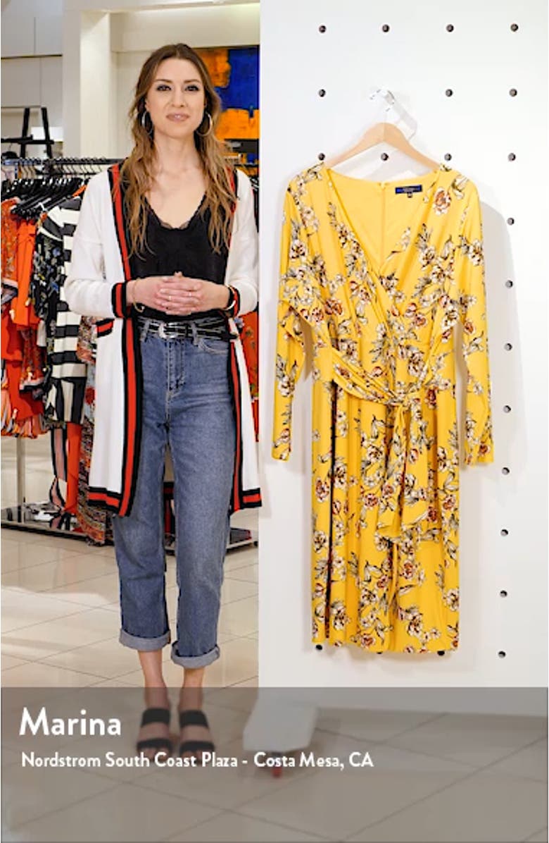 Floral Faux Wrap Dress, sales video thumbnail