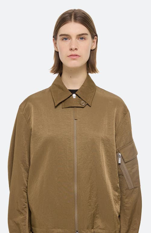 Helmut Lang Creased Ma1 Bomber Jacket In Cognac
