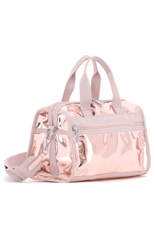 Lesportsac Mir Mini Metallic Duffle Bag In Pink