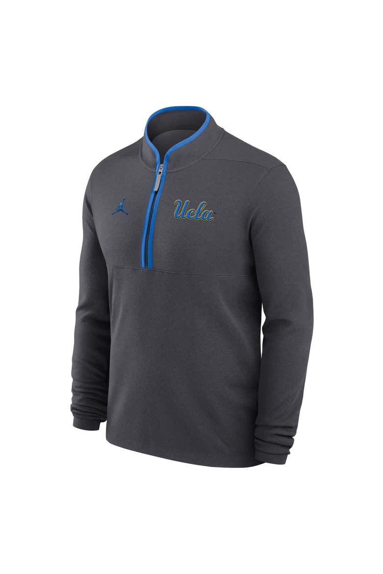 Men's Jordan Brand Anthracite UCLA Bruins Victory Half-Zip Sweatshirt, Alternate, color, Anthracite