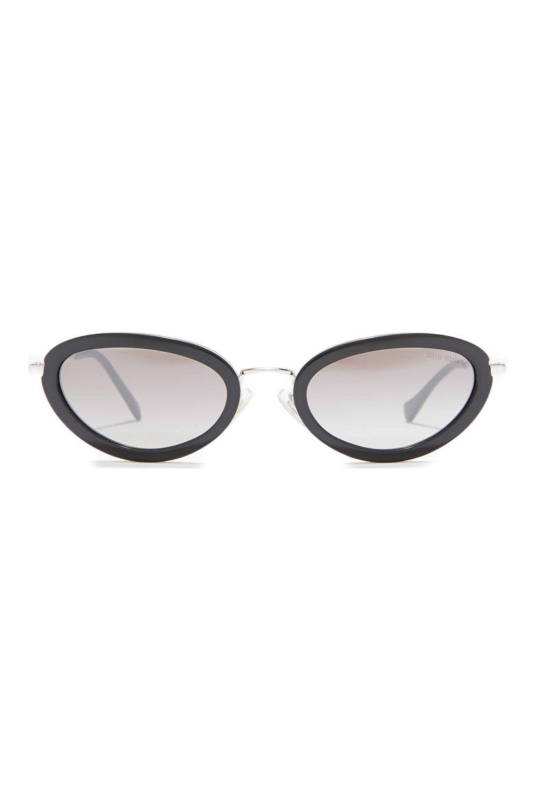 54mm Irregular Sunglasses, Main, color, BLACK