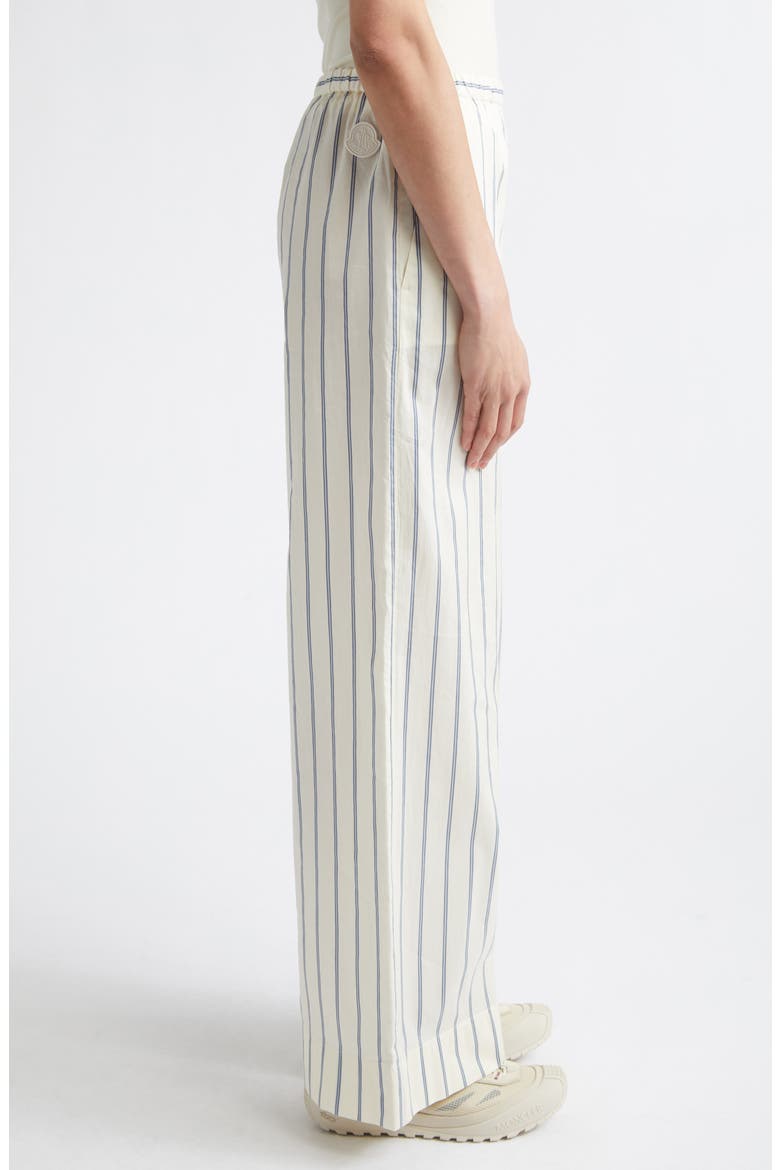 Stripe Cotton & Silk Trousers, Alternate, color, IVORY/ BLUE STRIPE