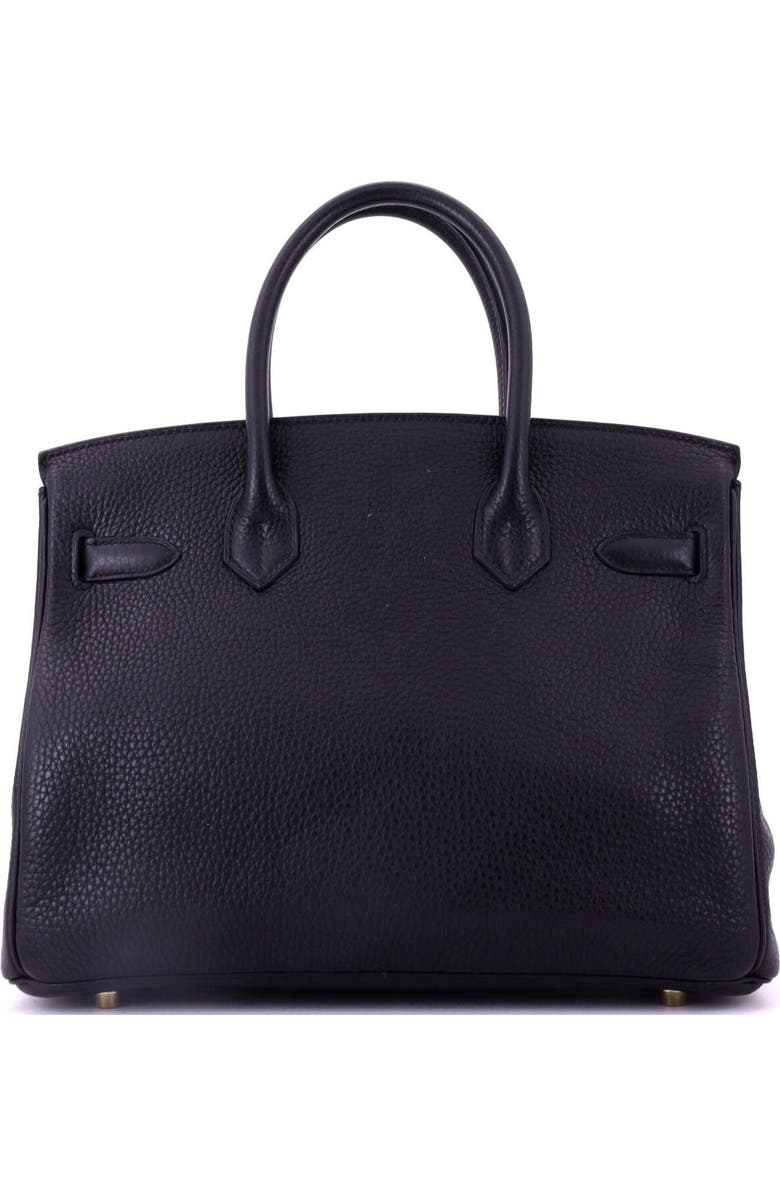 Pre-Owned Hermes Birkin Handbag Black Clemence with Gold Hardware 30, Alternate, color, Noir