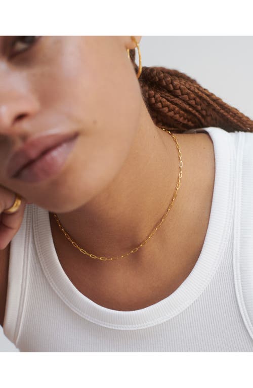 Monica Vinader Mini Paper Clip Choker Necklace In 18ct Gold Vermeil On Sterling
