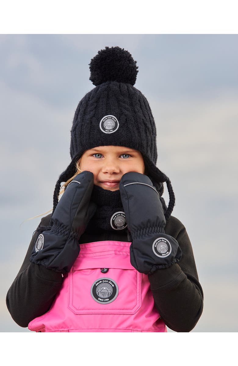 Deux par Deux Kids Unisex Peruvian Knit Hat Black, Alternate, color, Anthracite