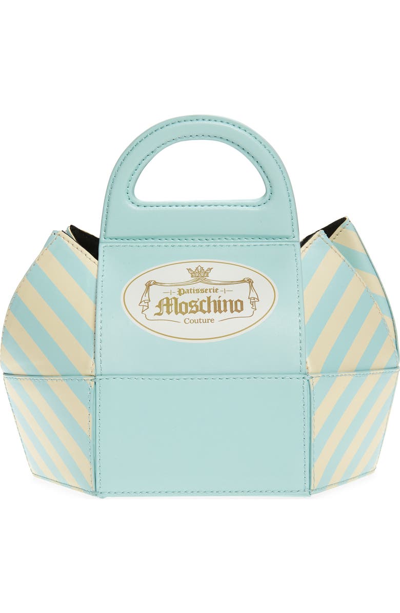 Moschino Cake Box Leather Top Handle Bag, Main, color,