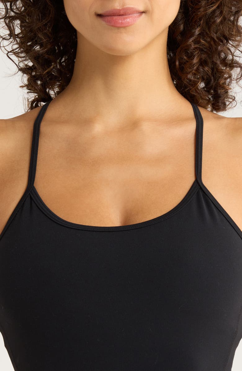 MPG Flatlock Seam Romper, Alternate, color, Black