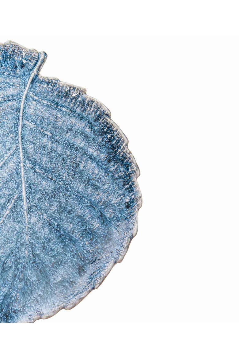 Blue Large Leaf Plate, Alternate, color, Blue