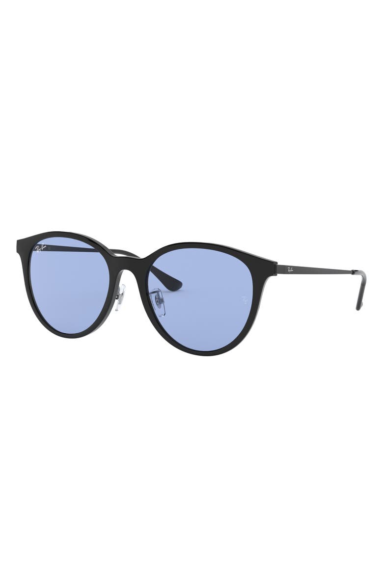 Ray-Ban 55mm Square Sunglasses, Alternate, color, Black / Blue