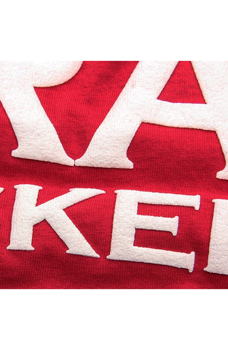 SPIRIT JERSEY Women's Scarlet Nebraska Huskers Ombre Long Sleeve Dip-Dyed Spirit Jersey, Alternate, color,