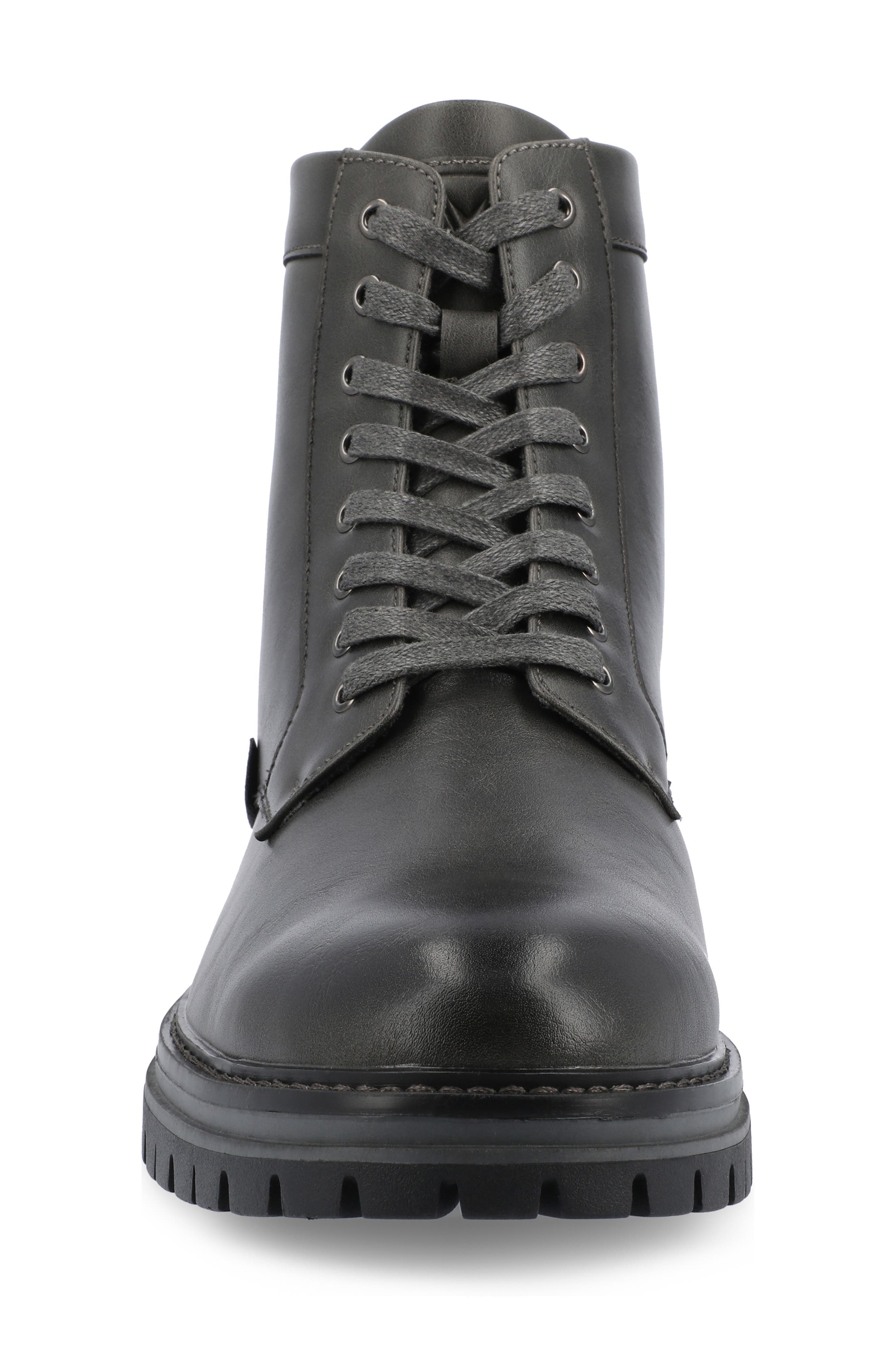 VANCE CO Denver Lug Sole Boot, Alternate, color, Charcoal