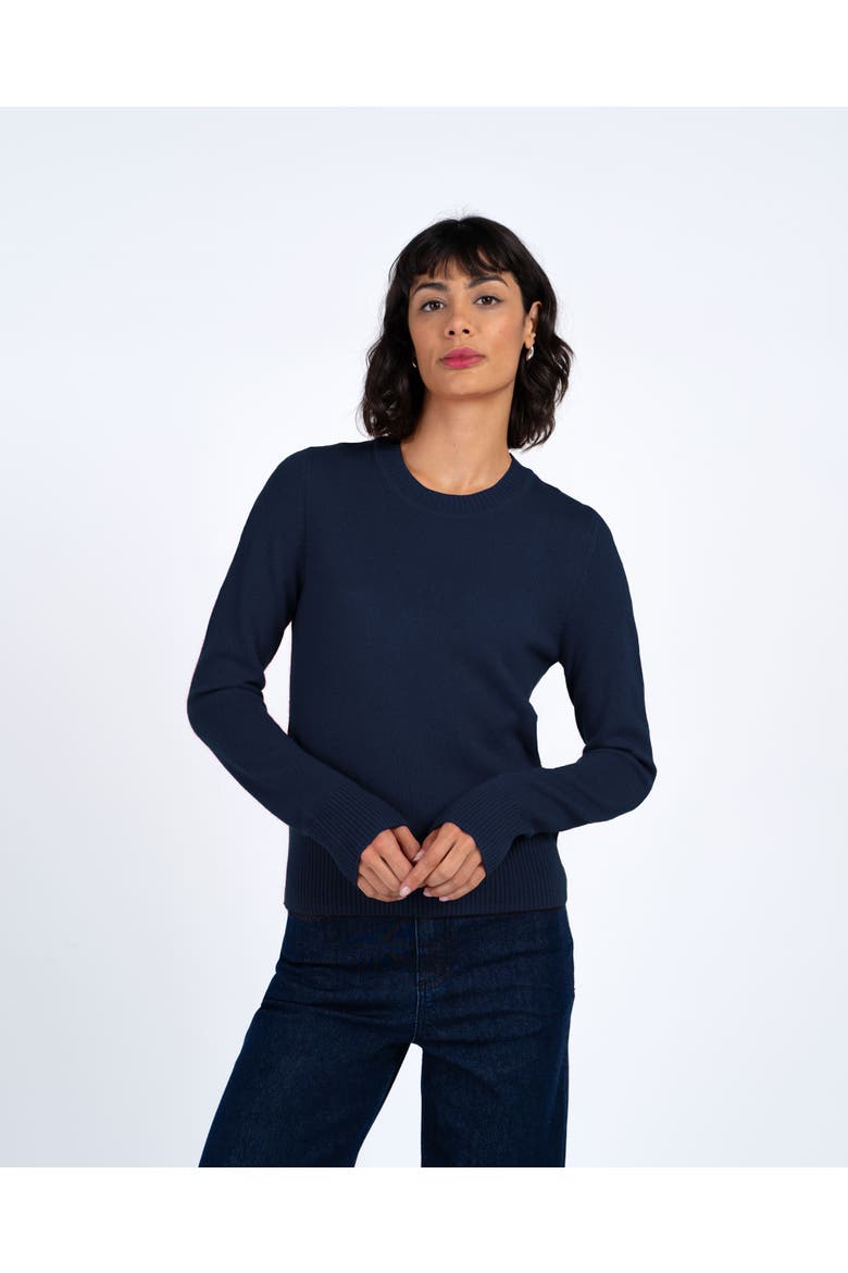 Cashmere Merino Blend Sweater, Main, color, Midnight Navy