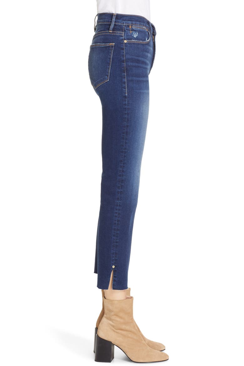 Le High Rivet Ankle Straight Leg Jeans (Nordstrom Exclusive), Alternate, color, MANO