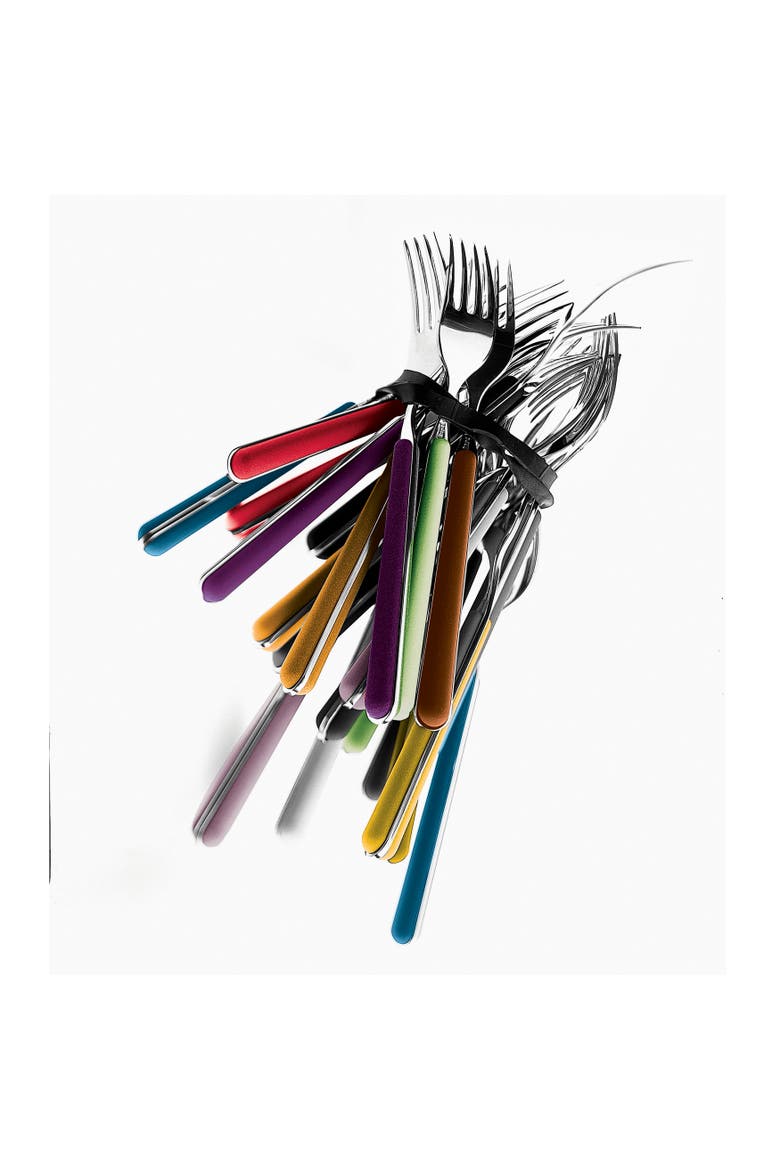 Fantasia Flatware  Set - 5 Pieces, Alternate, color, Mustard