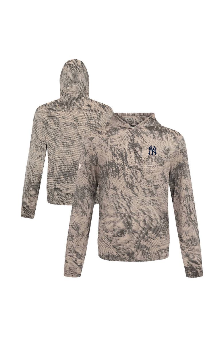Men's Levelwear  Tan New York Yankees Insignia Lightweight Long Sleeve Hooded T-Shirt, Main, color, Tan
