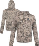 LEVELWEAR Men's Levelwear  Tan New York Yankees Insignia Lightweight Long Sleeve Hooded T-Shirt