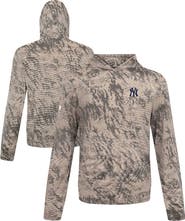 LEVELWEAR Men's Levelwear  Tan New York Yankees Insignia Lightweight Long Sleeve Hooded T-Shirt